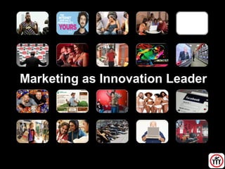 Marketing as Innovation Leader
 