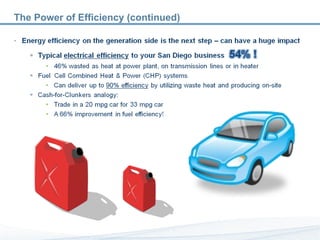 The Power of Efficiency (continued) 