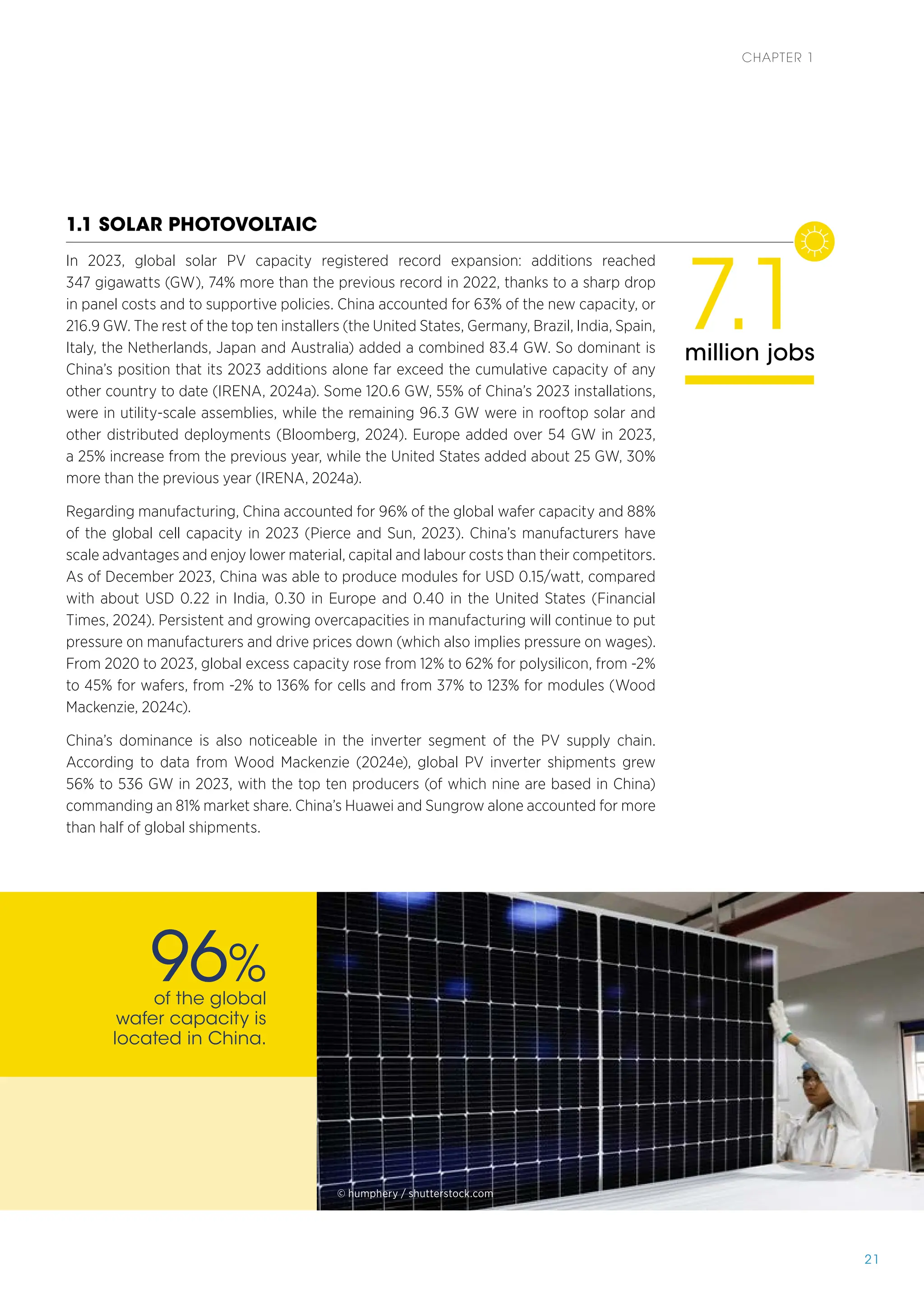 IRENA Renewable Energy and Jobs Report 2024 | PDF