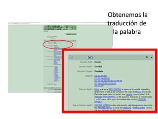 Obtenemos la
traducción de
la palabra
 