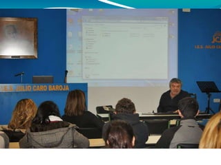 Julio Caro Barojako
hitzaldiak
Paris 365- Gizakia herritar fundazioa:
Fundazio honen partez Patxi Lasak, haien lehendakaria,
eta Josefina Lamberto etorri ziren. Patxik fundazioaren
proiektuak azaldu genion. Jantoki solidarioak,txokoak,
aholkularitza juridikoa eta bizikasi institutoari buruz hitz
egin genizkon.Bideo batzuk erakutsi genizkion. Krisia
egoera askotan aipatu zuen. Azkenean parte hartzea
bultzatu genion.
Iritzi pertsonala: Dena oso ongi azaldu zuen eta ulertzea
erraza zen. Asko gustatu zitzaidan.

 