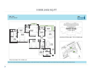 3 BHK 2452 SQ.FT
 