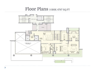 Floor Plans 3 BHK 4787 SQ.FT
 