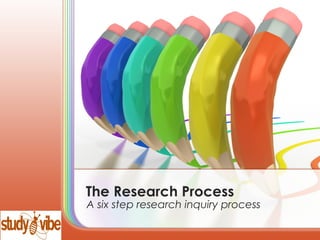 The Research Process
A six step research inquiry process
 