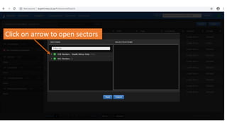 Click on arrow to open sectors
 