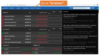Go to “Screener”
 