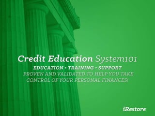 iRestore Business Opportunity Presentation