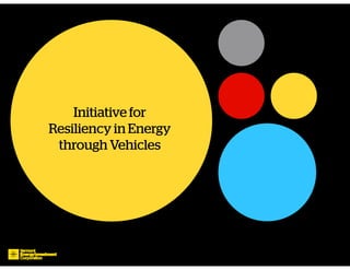 Initiative for
Resiliency in Energy
through Vehicles
 