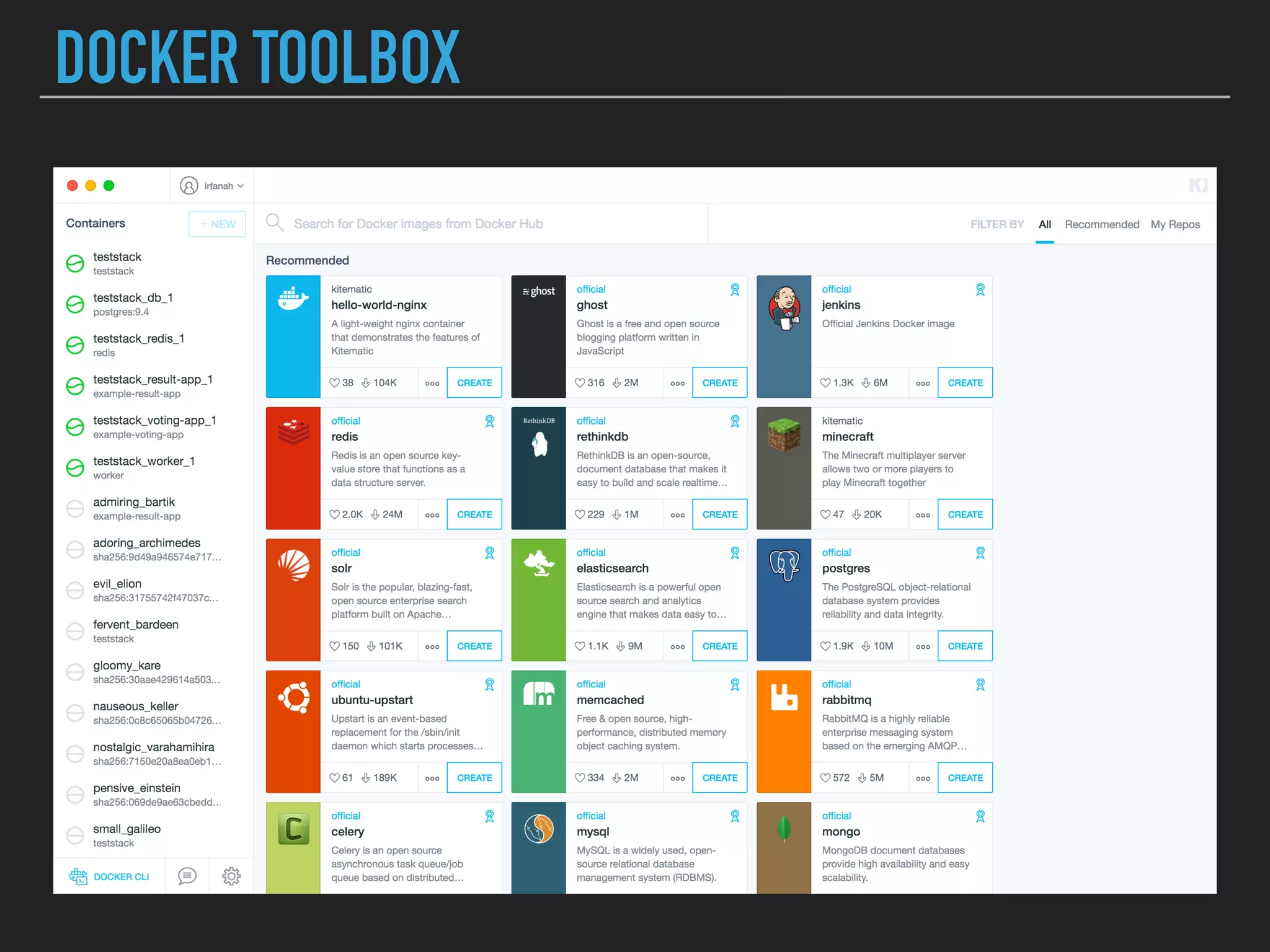 DOCKER TOOLBOX
 