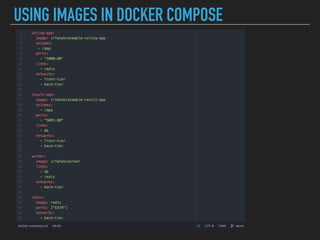 USING IMAGES IN DOCKER COMPOSE
 