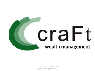 Level - 1, Trade Center, Bandra - Kurla
                                          7
 Complex, Bandra (E), Mumbai - 51
 