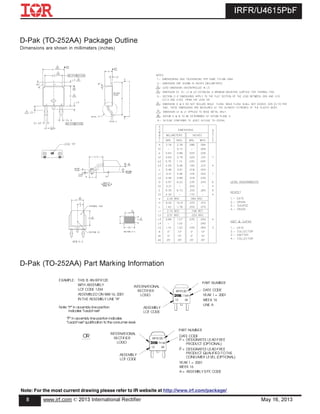 To 252aa Pcb Original IGBT IRFR4615TRLPBF IRFR4615 4615 150V 33A TO-252 New IR | PDF