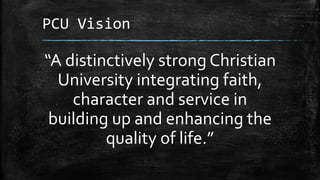 PCU Vision and Mission | PPTX