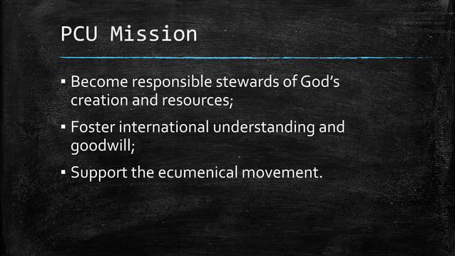 PCU Vision and Mission | PPTX