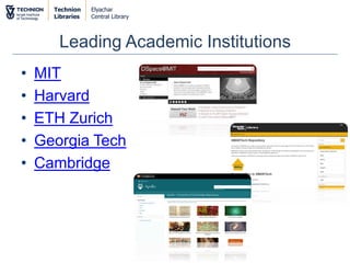 Technion IR: Institutional Repository with DSpace | PPT | Free Download