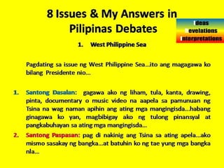 8 Issues and My Answers in Pilipinas Debates 2016