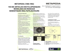 METAPEDIA (1988-1992)
150 000 ARTICLES ENCYCLOPEDIQUES
      MODELISES EN RESEAUX
 SEMANTIQUES MULTIUTILISATEURS
 