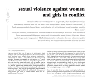 sexual violence against women and girls in conflict 11
sexual violence against women
and girls in conflict
International R...