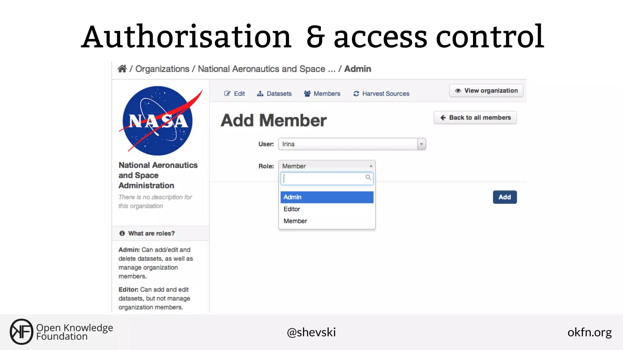 Authorisation & access control

@shevski

okfn.org

 