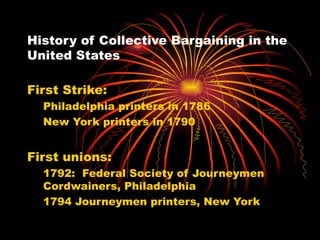 History of Collective Bargaining in the United States ,[object Object],[object Object],[object Object],[object Object],[object Object],[object Object]
