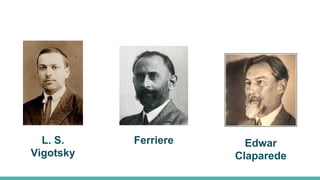 L. S.
Vigotsky
Ferriere Edwar
Claparede
 