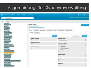 Allgemeinbegriffe - Synonymverwaltung

 