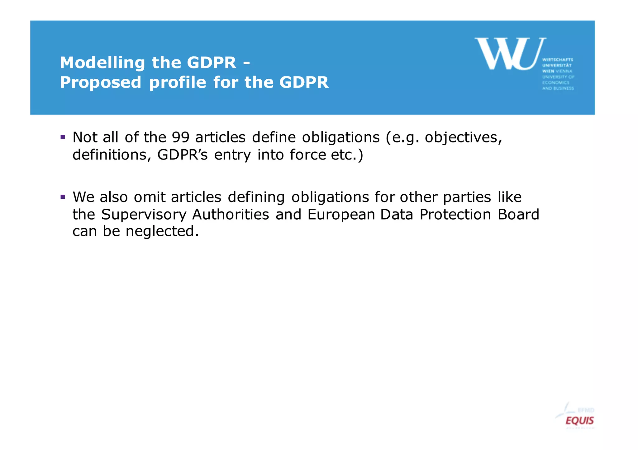 Modelling the General Data Protection Regulation | PPT