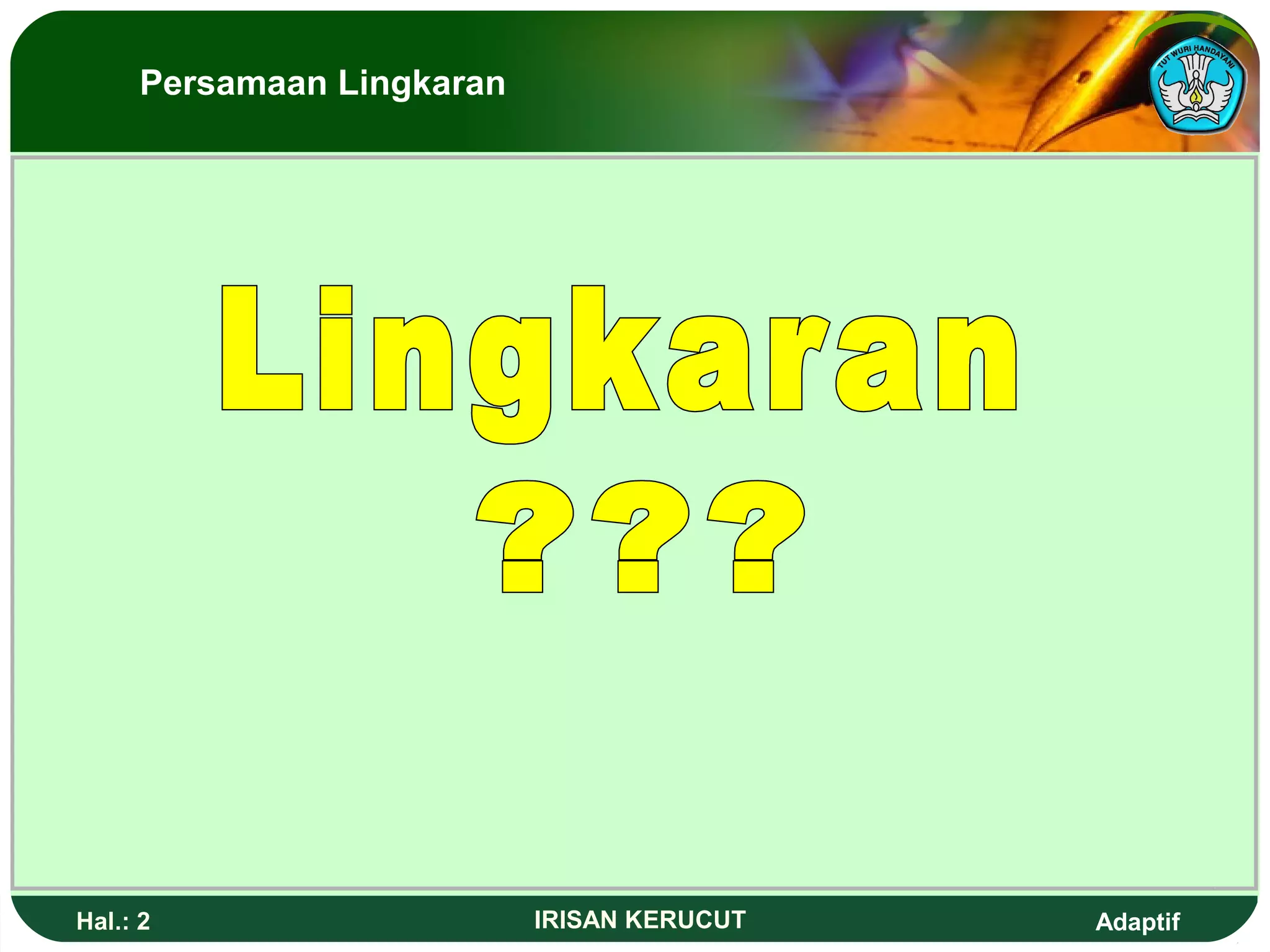 Materi Irisankerucut Ppt Ppt