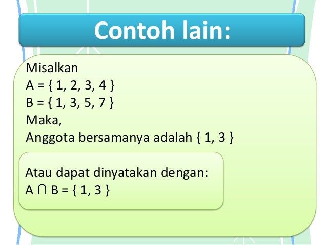 Irisan Dan Gabungan Himpunan