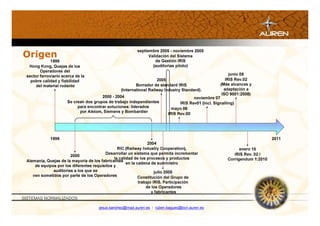 Origen




SISTEMAS NORMALIZADOS

                        jesus.sanchez@mad.auren.es / ruben.bagues@bcn.auren.es
 