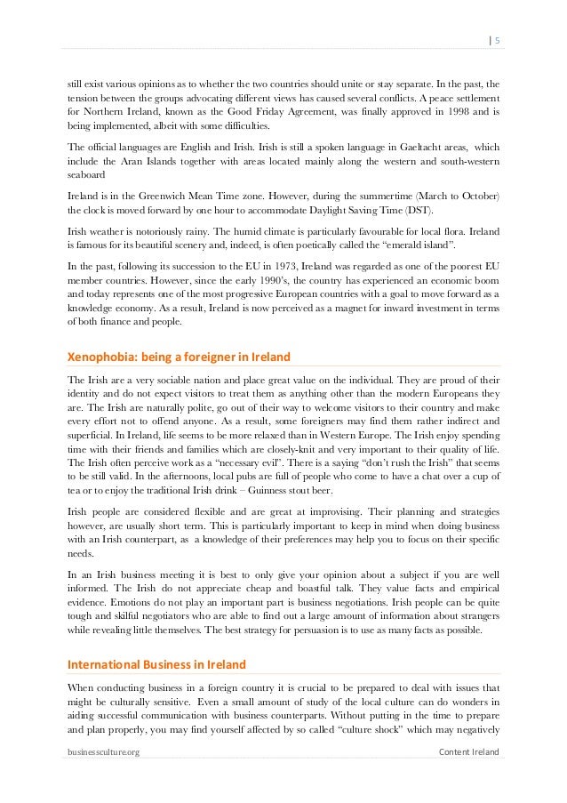 Irish Business Culture Guide Learn About Ireland In Ireland There Businesscultureorg Content Germany