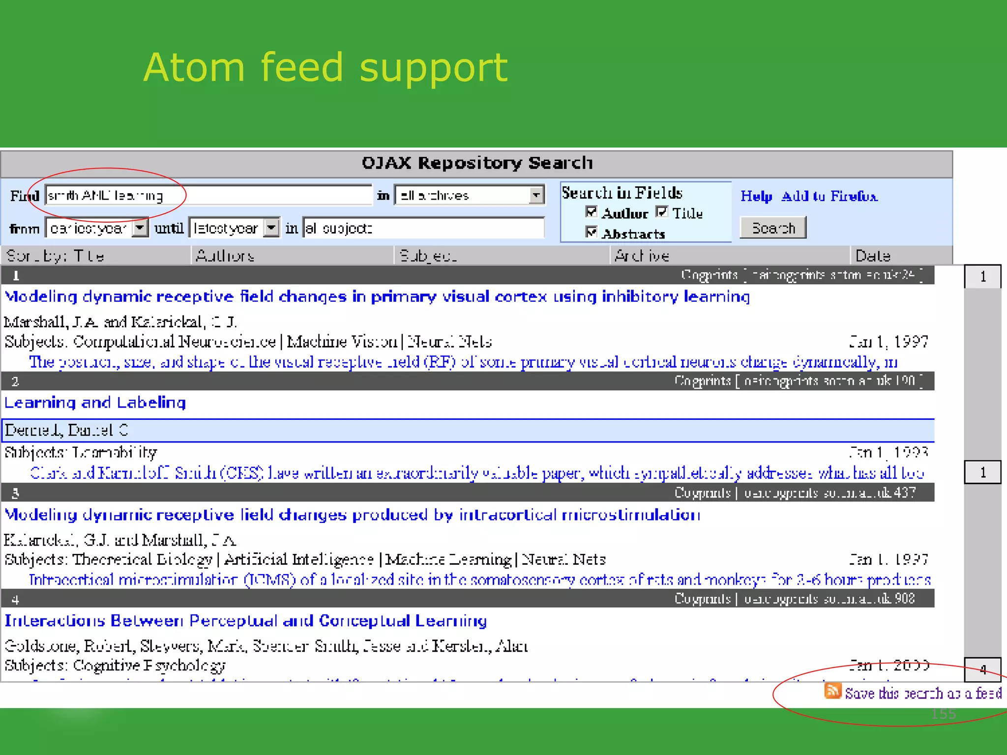 Atom feed support 