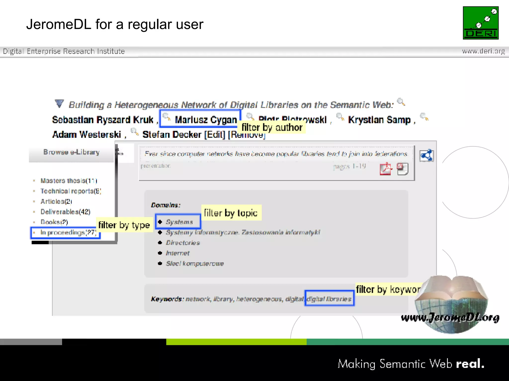 JeromeDL for a regular user 