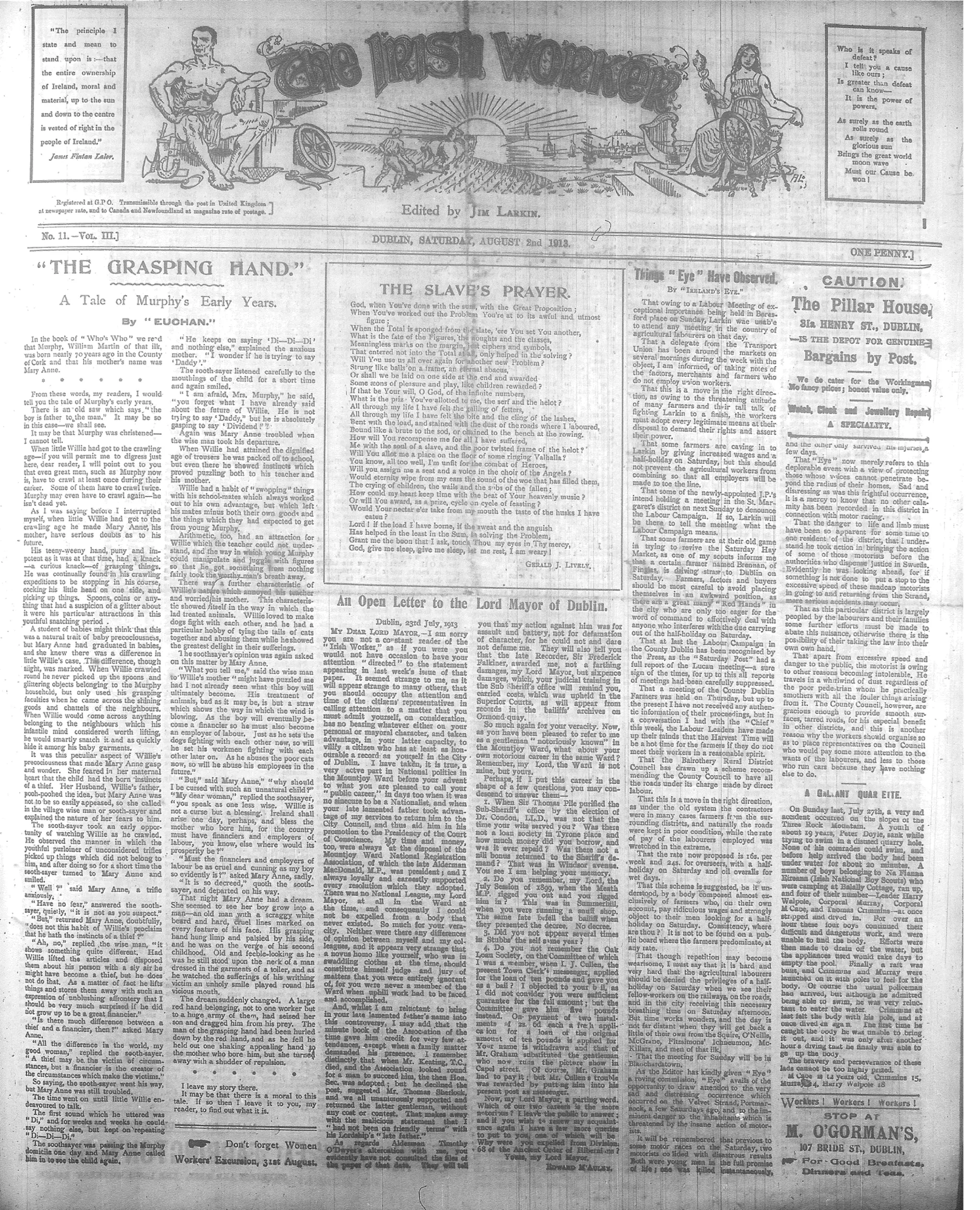 Irish worker 2 August 1913 PDF