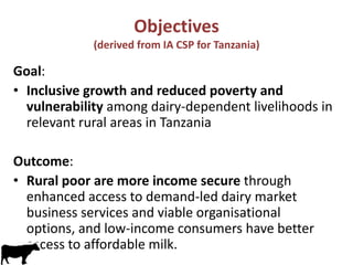 More milk  by and for the poor: Adapting dairy market Hubs for pro-poor smallholder value chains in Tanzania