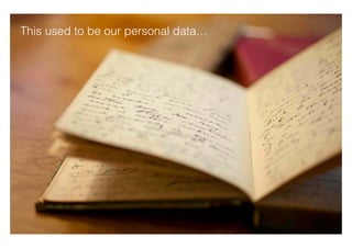 This used to be our personal data…
 