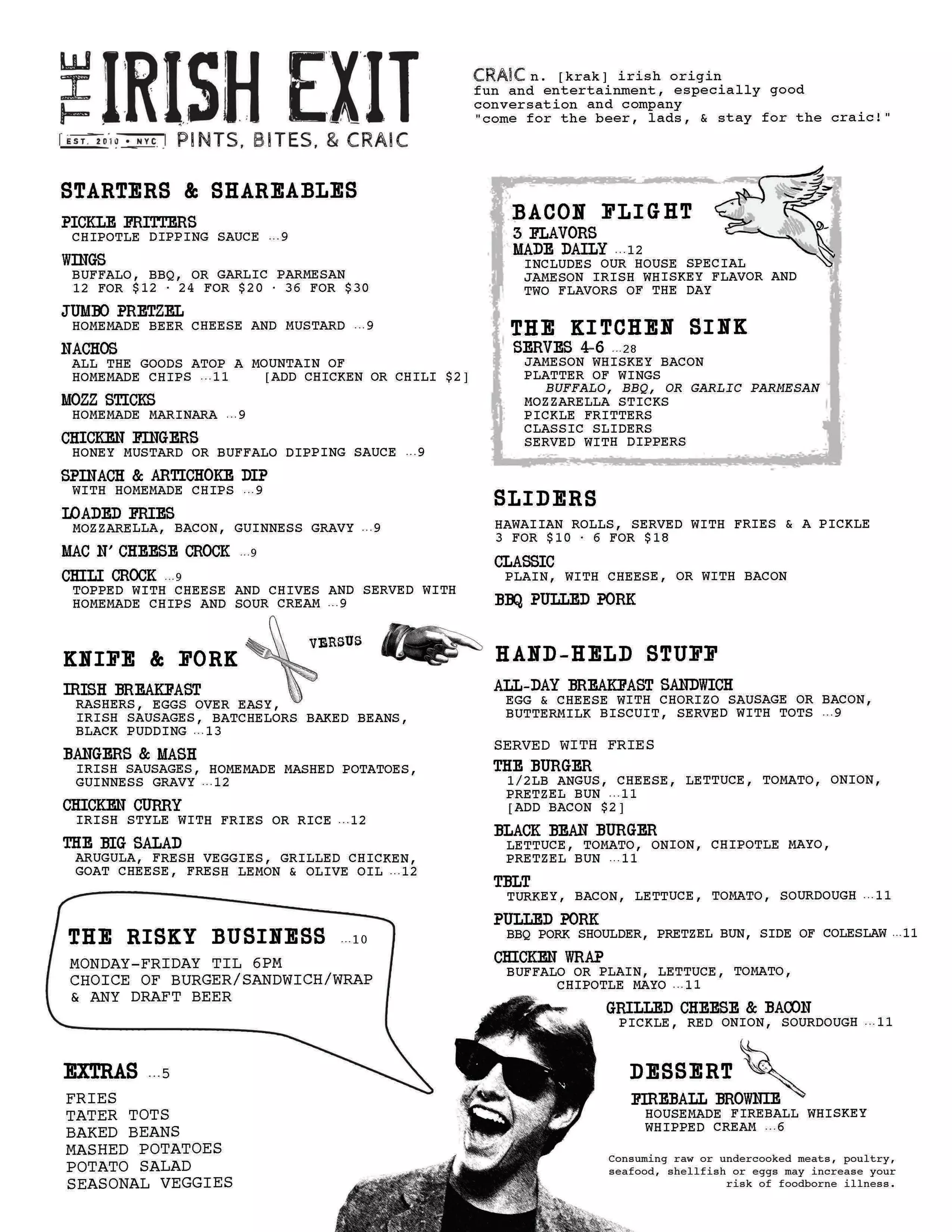 Irish Exit Food And Drink Menu in NYC | PDF