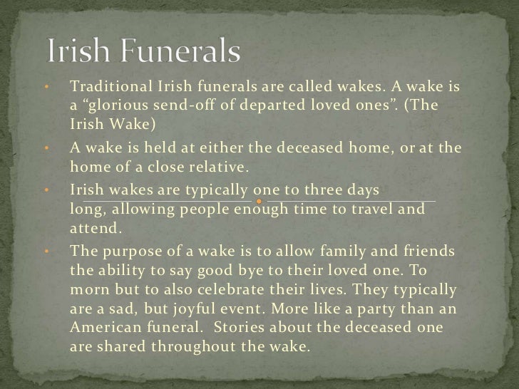 Irish funerals