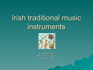 Irish traditional music instruments by Vladimir Janez NMLI, T.E.L.L. course Cork, July, 2009 