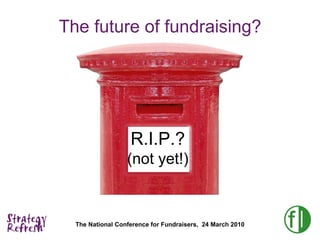 R.I.P.? (not yet!) The future of fundraising? 