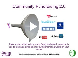 Easy to use online tools are now freely available for anyone to use to fundraise amongst their own personal networks on yo...