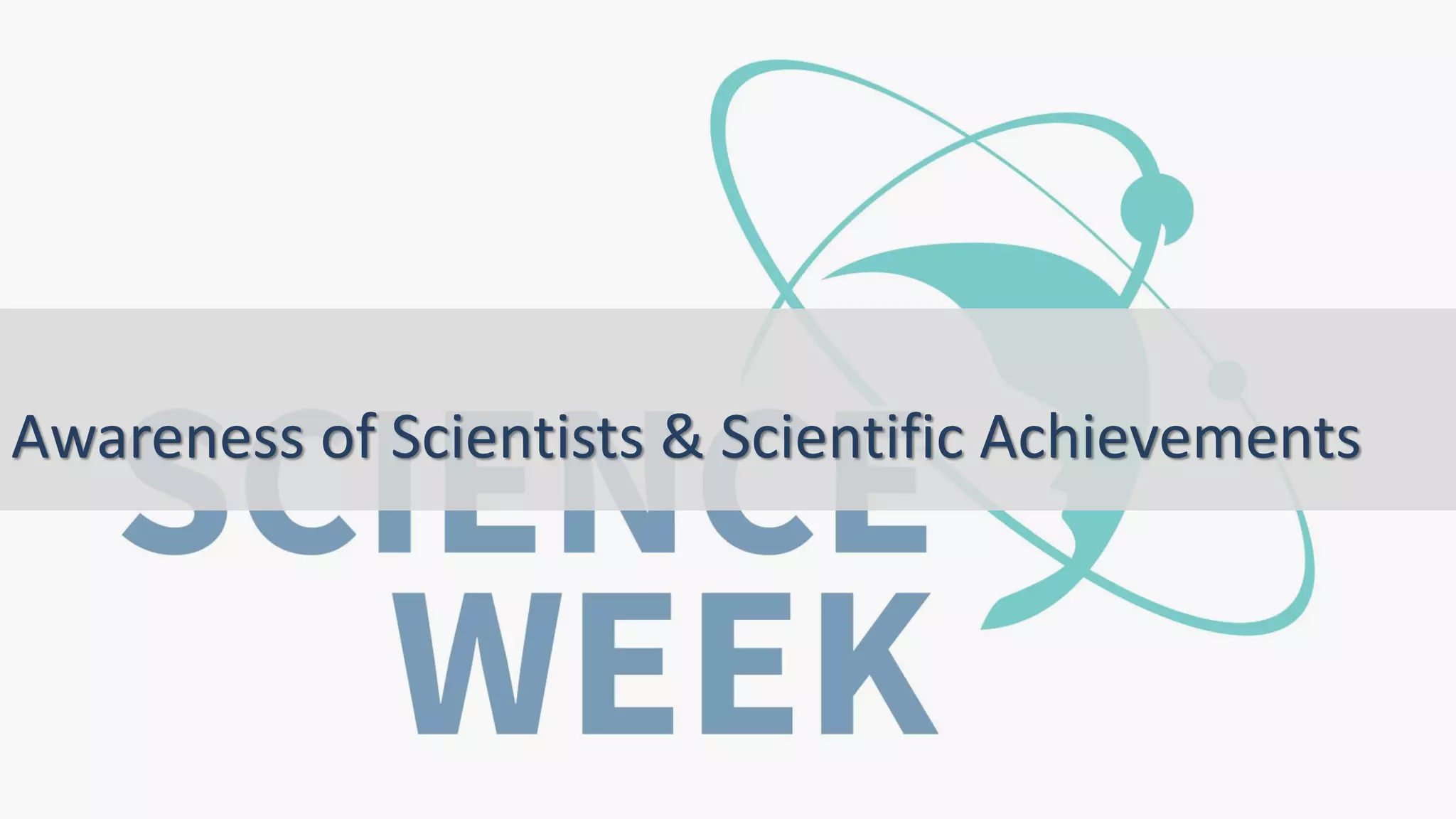 Awareness of Scientists & Scientific Achievements
 