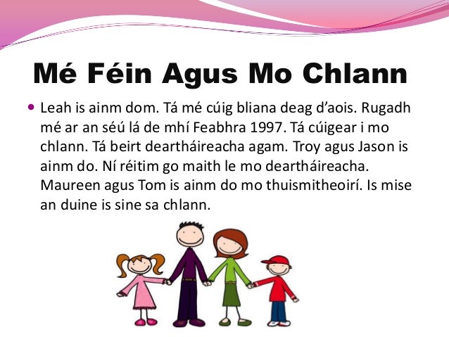 Me fein agus mo chlann essay picture