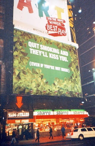 Irish theme quit smoking billboard