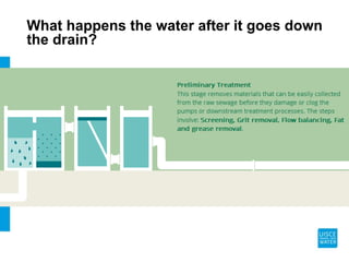 What happens the water after it goes down
the drain?
 