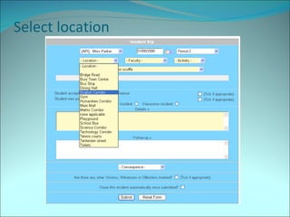 Select location 