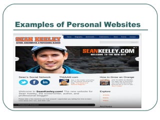 Examples of Personal Websites
 personal   website.jpg
 