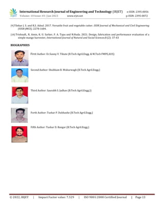 Development and Performance Evaluation of Manually Operated Drumstick ...