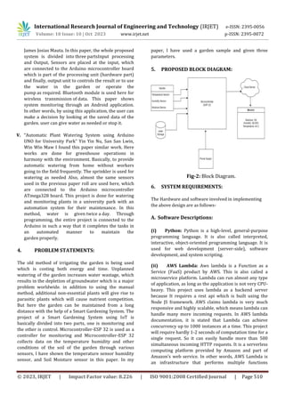 Smart Gardening System Using the Internet of Things | PDF