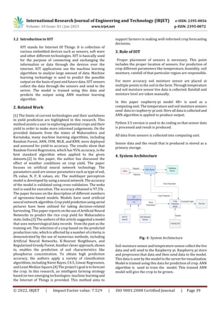 Smart Farming Using Machine Learning Algorithms | PDF